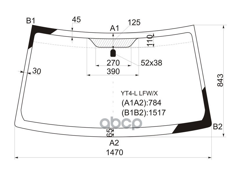 Стекло лобовое Suzuki Escudo 05-17 / Grand Vitara 05-16 XYG арт. YT4-L LFW/X