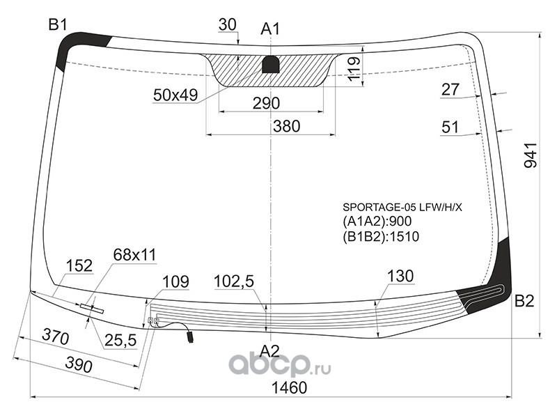 Лобовое стекло киа спортейдж 2 с обогревом