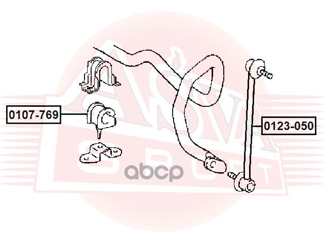Втулка переднего стабилизатора d21 TOYOTA Kluger L/V ACU25/MCU25 4WD 2000-2007