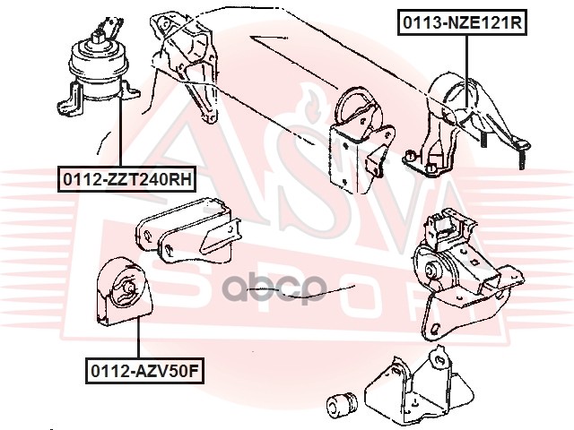Подушка двигателя правая (гидравлическая) | перед прав | PREMIO/ALLION 2001-2007