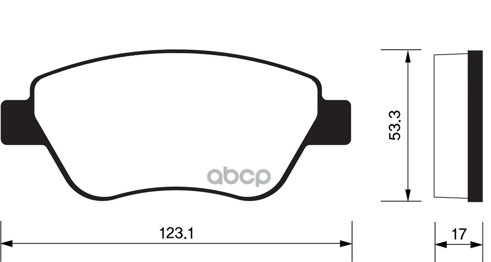Колодки тормозные передние 1723900