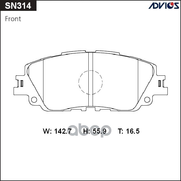 Дисковые тормозные колодки ADVICS 04465-33480 / 04465-0E060 / 04465-06150 / 04465-76010