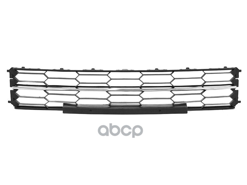 Решетка в бампер Skoda Superb 13-15 (с хром молдингом) Sat арт. ST-SDS1-000G-A0