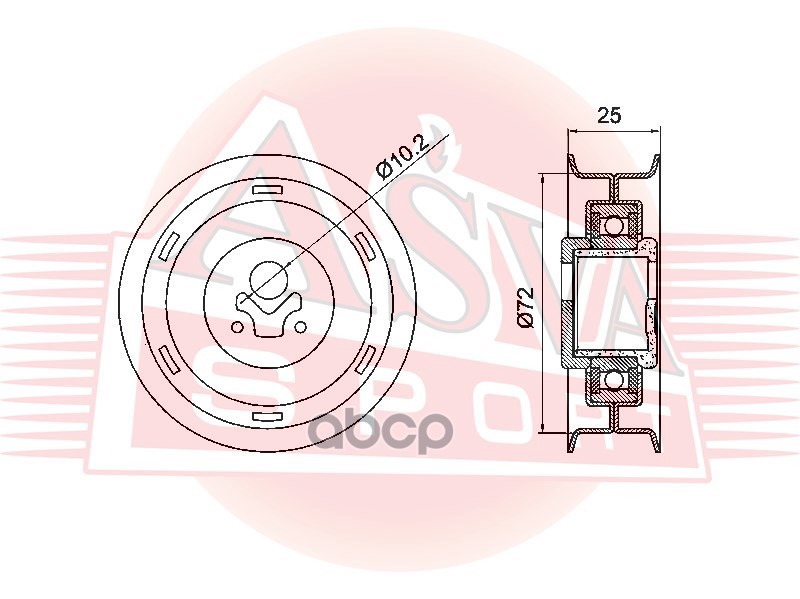 РОЛИК НАТЯЖНОЙ ПРИВОДНОГО РЕМНЯ