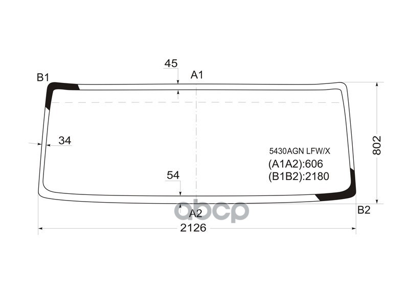 Стекло лобовое Kamaz 5490 13- / Mercedes-Benz Atego 98-13 XYG арт. 5430AGN LFW/X