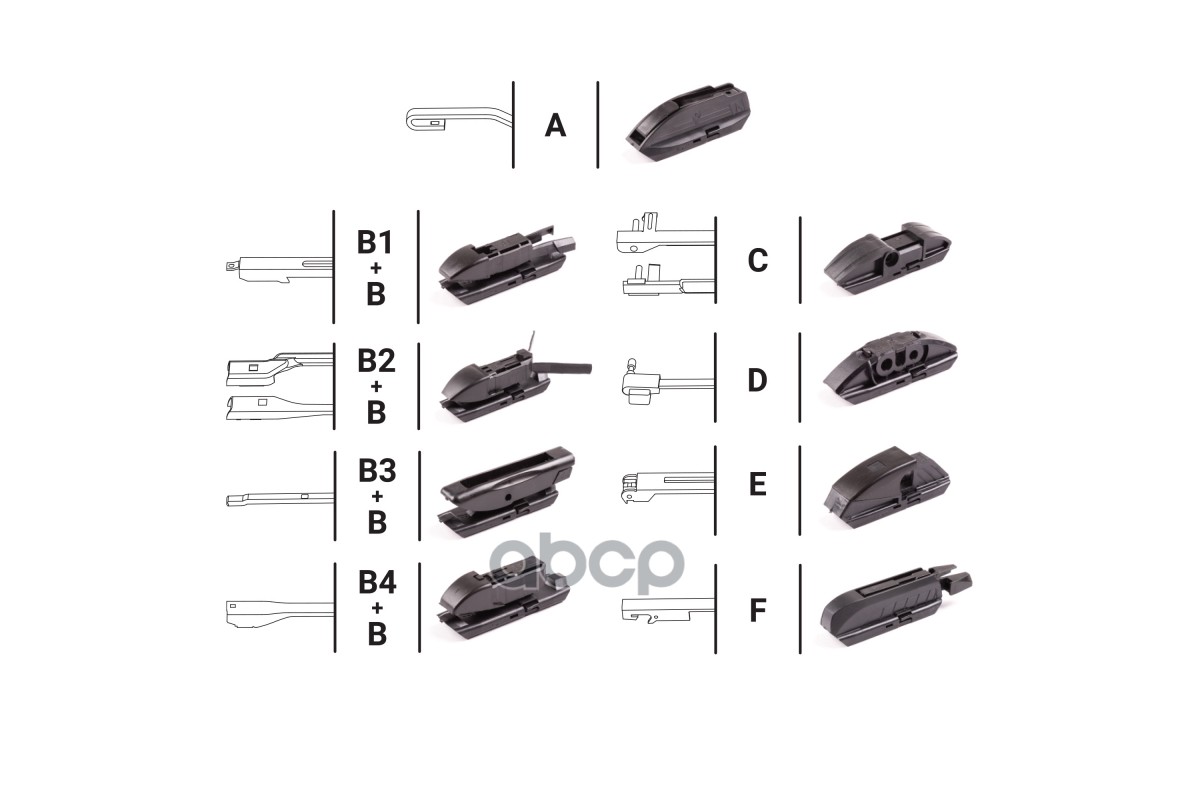 Щетка стеклоочистителя гибридная Autoprofi 12