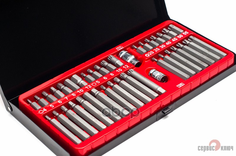 Набор бит 40 пр. Hex/Torx/Spline L=30 мм/L=75 мм Сервис Ключ 76450