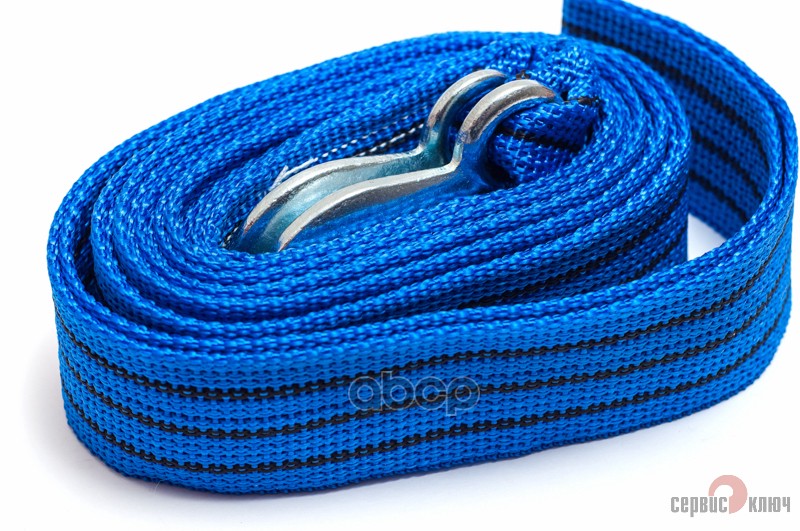 Трос буксировочный (5т) лента 2 крюка 4м