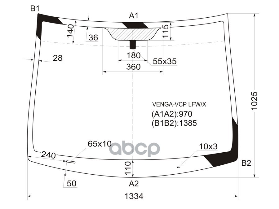Стекло лобовое Hyundai ix20 10-19 / Kia Venga 10-17 XYG арт. VENGA-VCP LFW/X