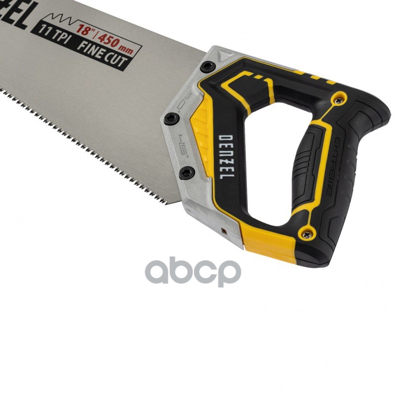 Ножовка по дереву, 450 мм, 9 TPI, зуб 3D, металлопластиковая рукоятка