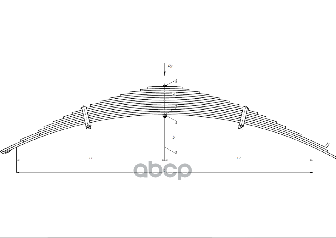 64221-2902012-03 Рессора передняя для МАЗ 5337, 5432, 5551 16 листов