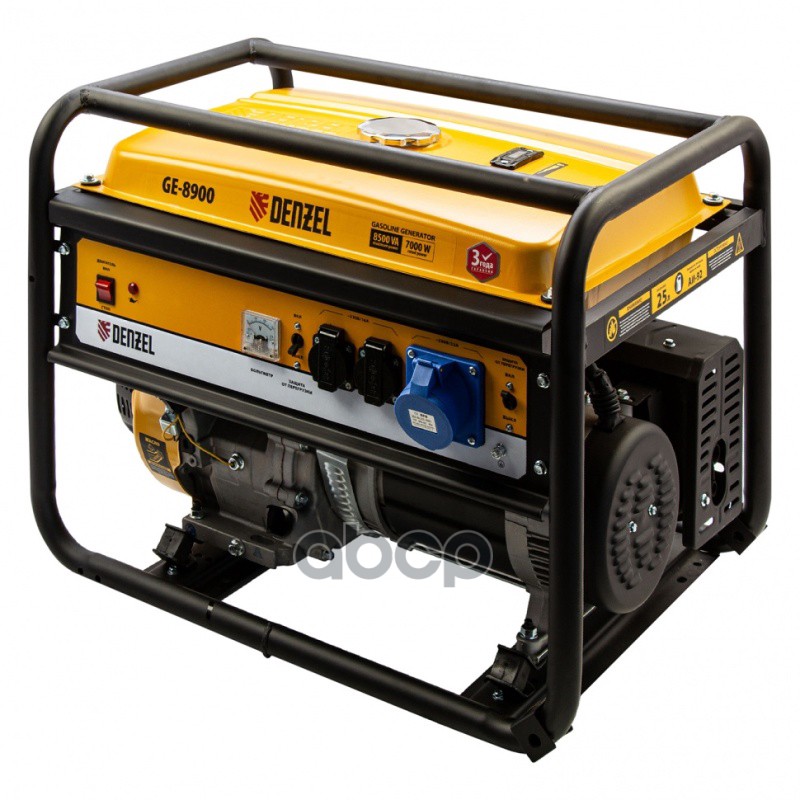 Генератор бензиновый GE-8900, 8,5 кВт, 220В/50Гц, 25 л, ручной старт