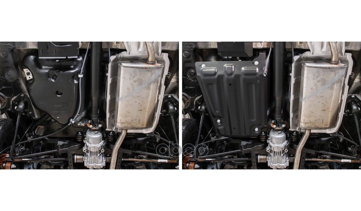 защита топливного бака сталь 1.5мм,с крепежом Nissan Terrano III 14-17