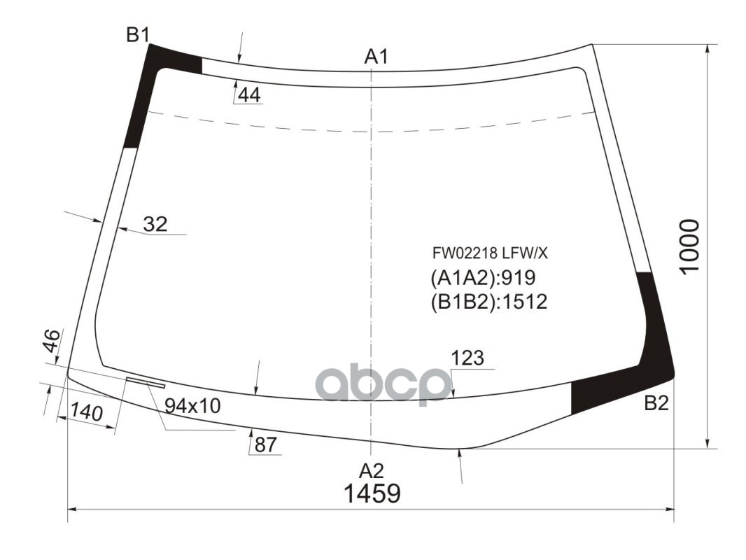 Стекло лобовое Honda Civic EURO 95-01 XYG арт. FW02218 LFW/X