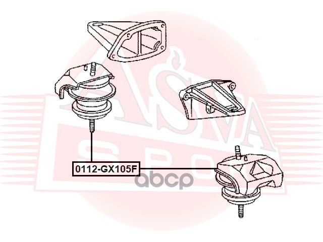 Опора двигателя передняя TOYOTA Crown