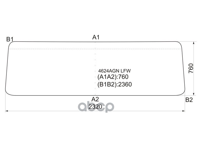 Стекло лобовое DAF 95 88-08 XYG арт. 4624AGN LFW