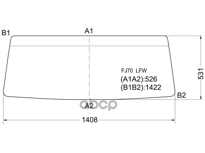 Стекло лобовое Toyota Land Cruiser 84-04 / Land Cruiser Prado (J70) 87-96 XYG арт. FJ70 LFW