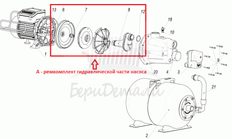 Схема подключения насоса джамбо 60 35