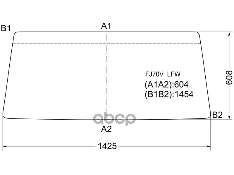 Стекло лобовое Toyota Land Cruiser 84-04 / Land Cruiser Prado (J70) 87-96 XYG арт. FJ70V LFW