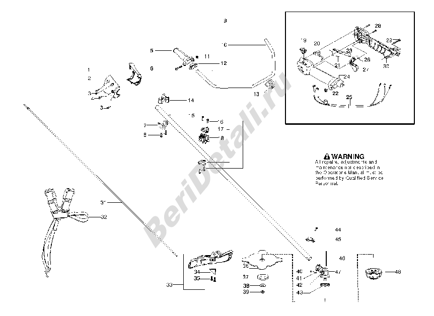 Husqvarna 128r схема разборки