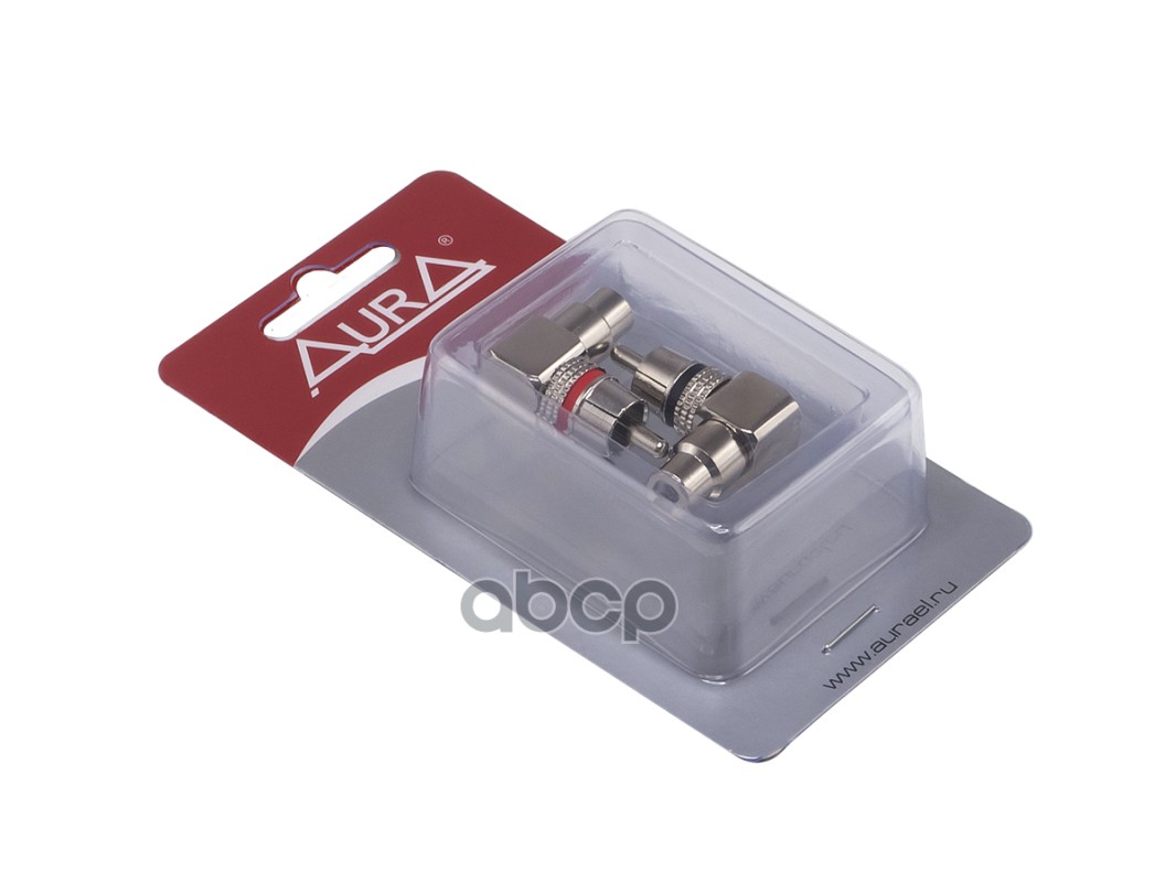Переходник RCA-RCA угловой 2шт. AURA