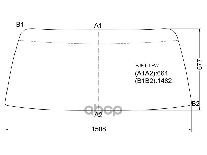 Стекло лобовое Toyota Land Cruiser (J80) 89-97 / Lexus LX 95-97 XYG арт. FJ80 LFW