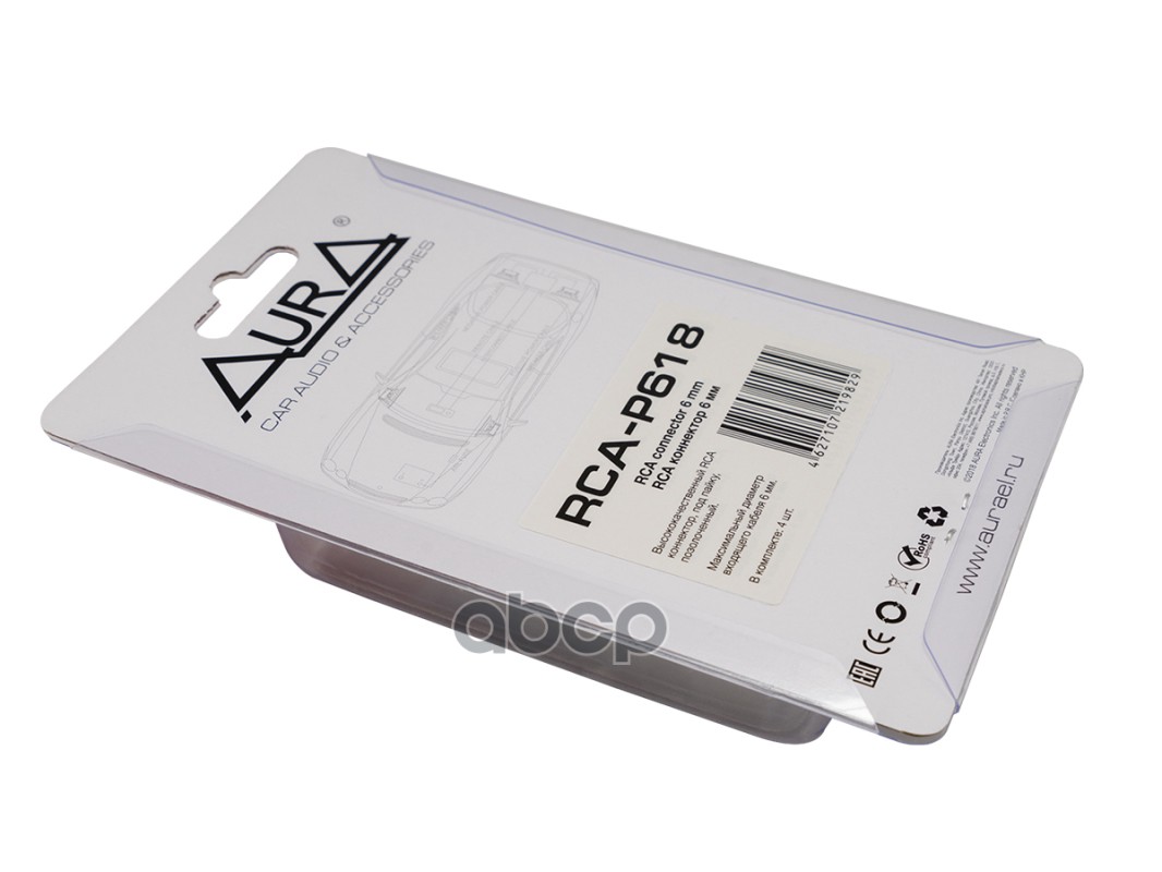 Штекер RCA комплект 4шт. AURA