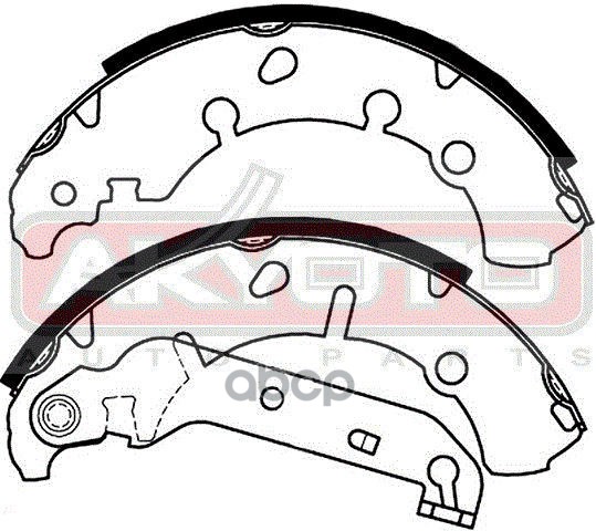 Колодки тормозные барабанные задние FORD  Fiesta V JH 1995->.Fusion 2002->.KA 1.6 2003->/MAZDA 2 2003->