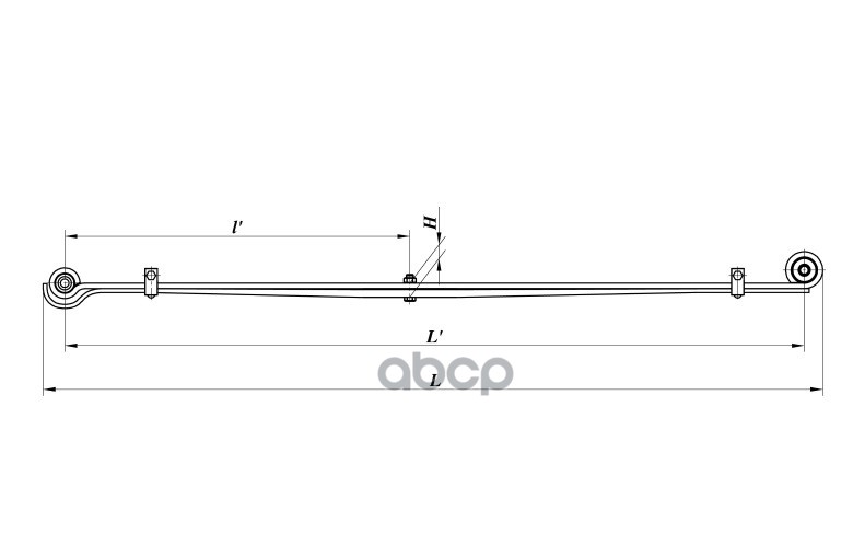 Рессора малолистовая в сборе