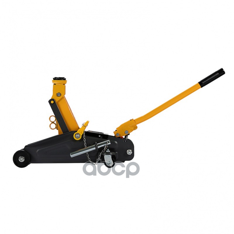 Домкрат гидравлический подкатной с фиксатором, 2 т, 130-330 мм, в кейсе