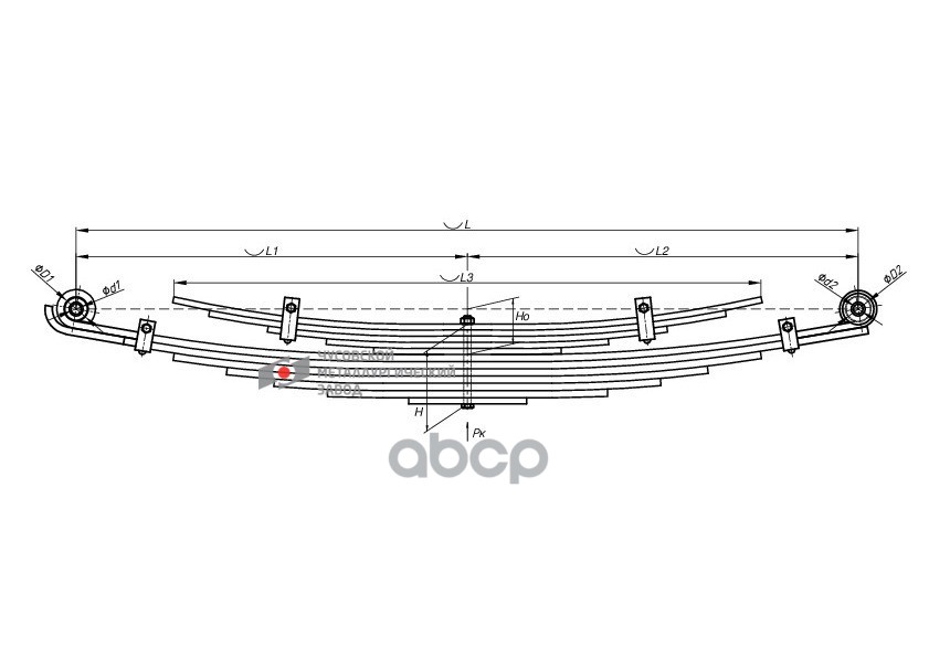 701212IS-2912012-01-10 Рессора задняя для Isuzu NQR 71-75 12 листов