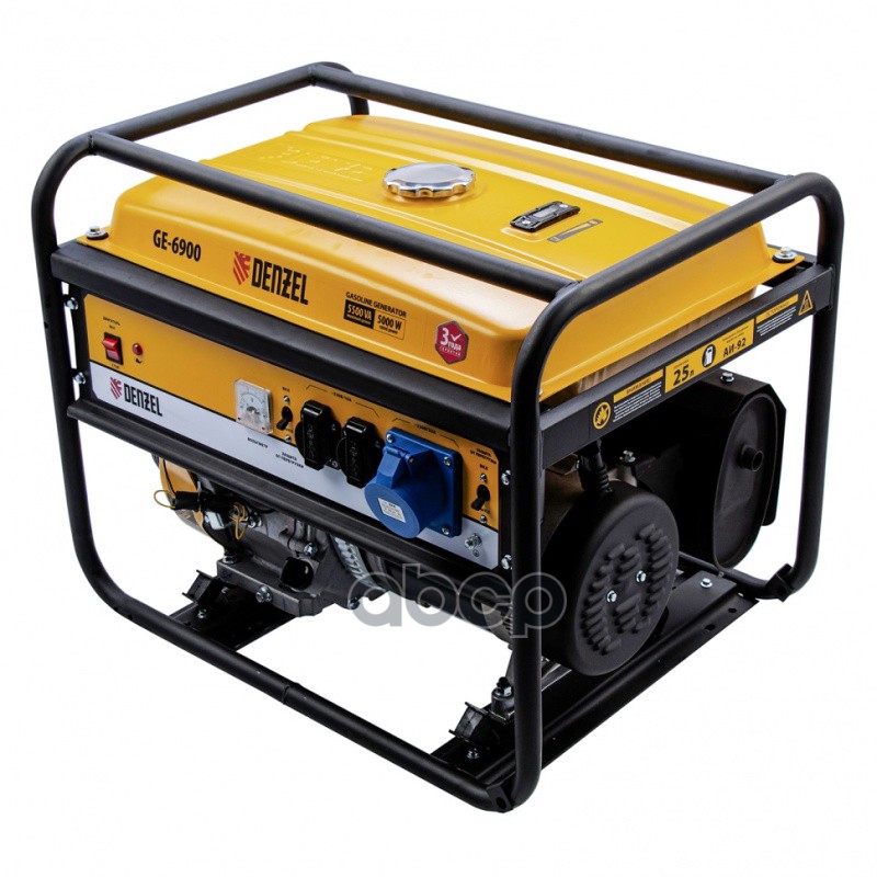 Генератор бензиновый GE-6900, 5,5 кВт, 220В/50Гц, 25 л, ручной старт