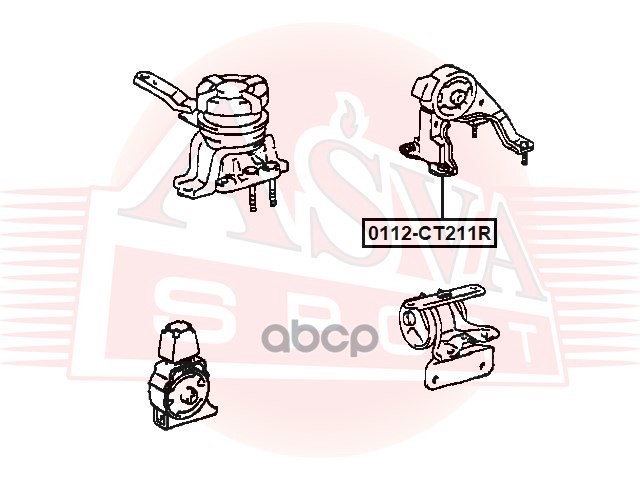 Подушка двигателя задняя TOYOTA CARINA E AT19#/ST191/CT190 1992-1997