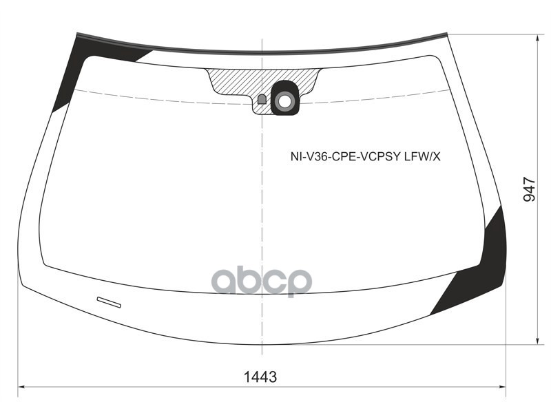 Стекло лобовое (Датчик дождя/ Молдинг) Infiniti G37 08-14 / Nissan Skyline 06-15 XYG арт. NI-V36-CPE-VCPSY LFW/X