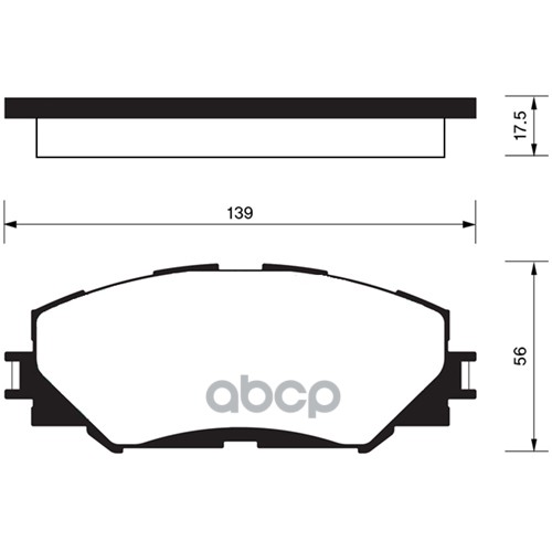 Колодки тормозные передние (150140) (180170) 4 (150) (120) (130) 3413925