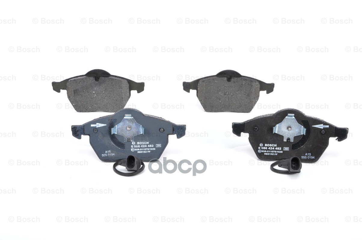 0 986 424 482 390 22 !Колодки Дисковые П Audi A6 1.8T/2.0/2.5Tdi 97-02,Vw Passat 1.6-2.5Tdi 98> Bosch арт. 0986424482