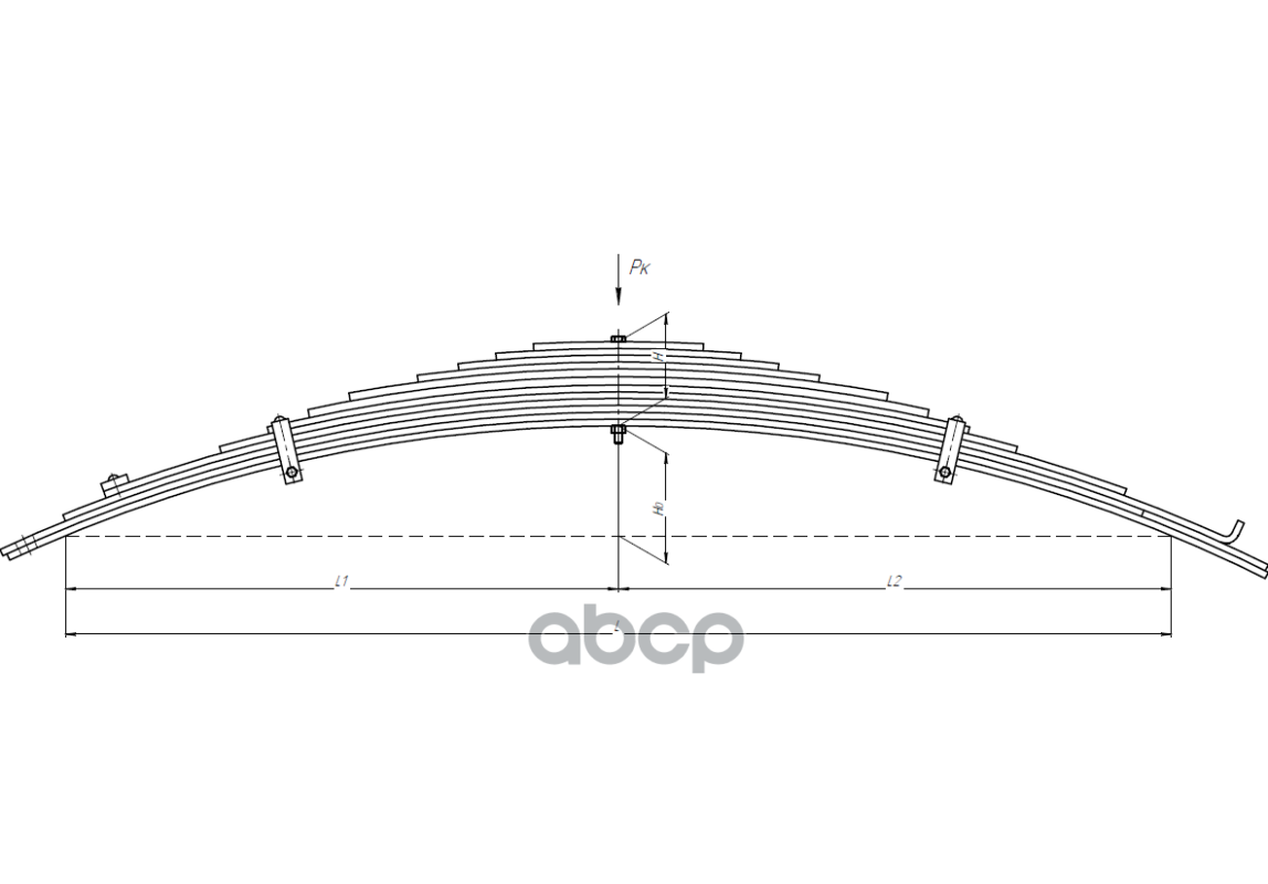 лист 2 рессоры  передней МАЗ 5335504В