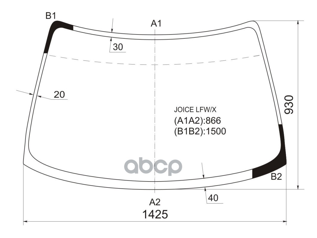 Стекло лобовое Kia Joice 00-04 XYG арт. JOICE LFW/X