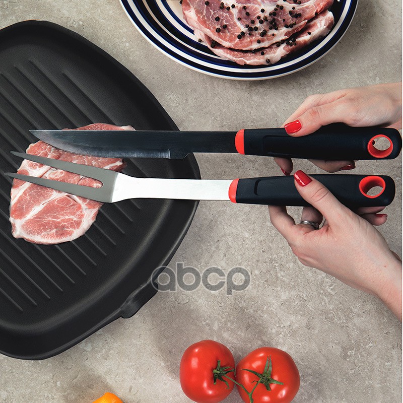 Набор нож и вилка для приготовления стейка, в блистере СОКОЛ