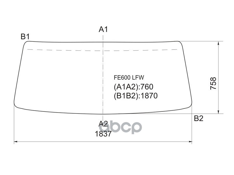 Стекло лобовое (широкая кабина) Mitsubishi Fuso Canter FE5 93-02 / Fuso Canter FE6 93-02 XYG арт. FE600 LFW