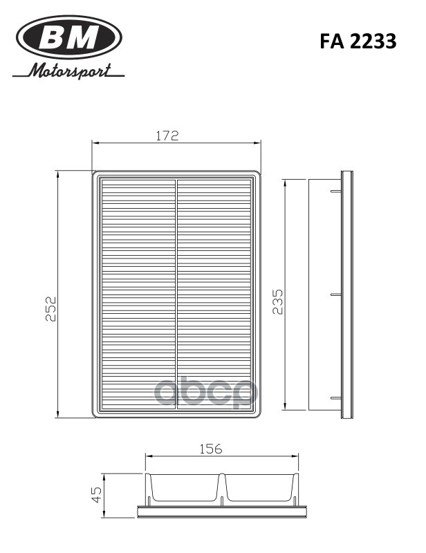 Фильтр воздушный HYUNDAI TUCSON, KIA SPORTAGE 2.0CRDI '06-10 FA2233
