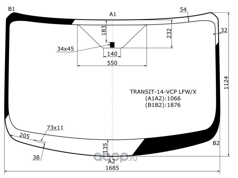 Размер лобового стекла авенсис