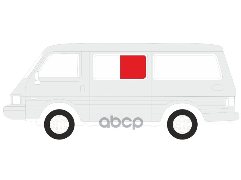 Стекло кузова боковое (не опускное) (Слева/ Цвет зеленый) Hyundai H1 97-07 / Starex 97-07 XYG арт. H-I SF/LH2