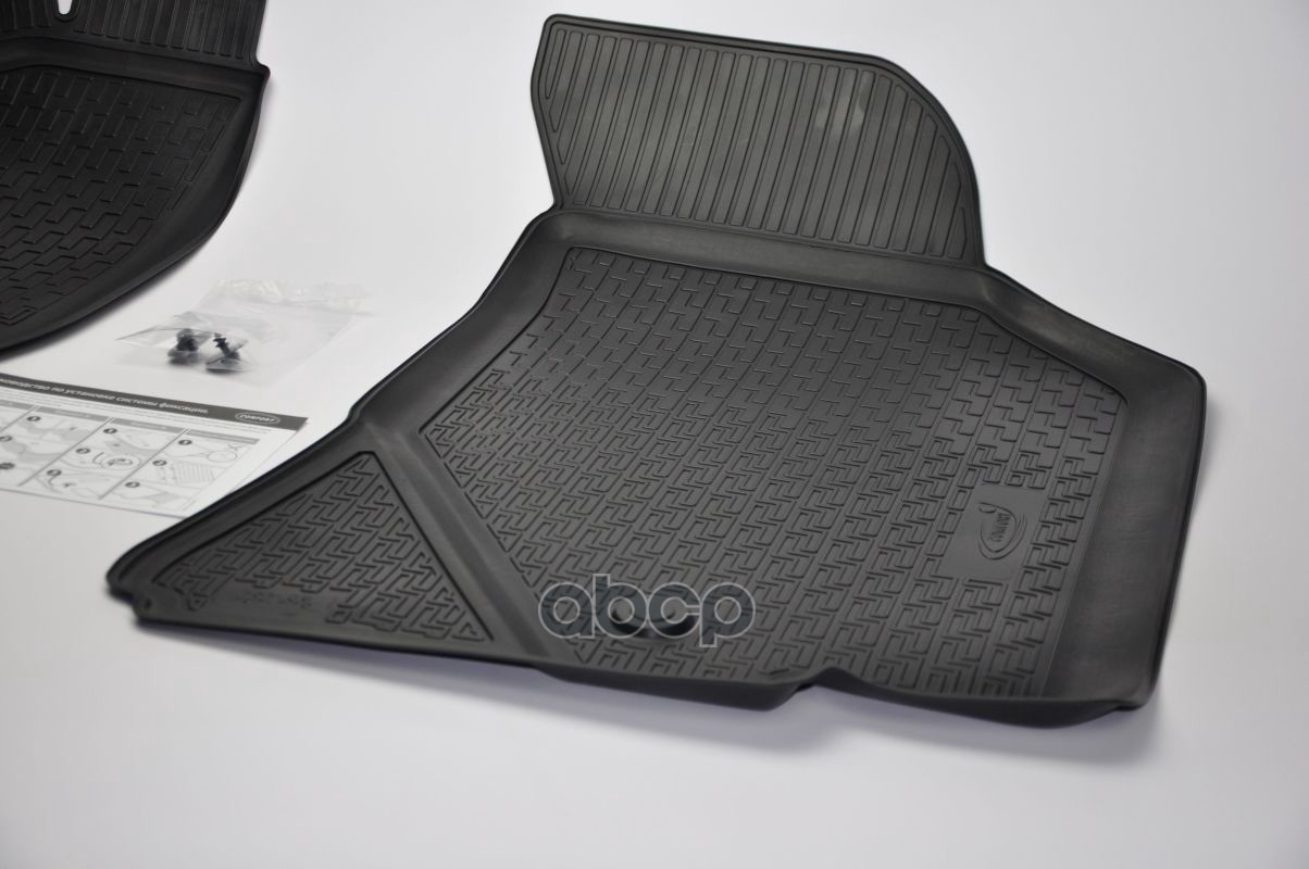 Коврики в салон передние 2шт полиуретан с крепежом ВАЗ 2192 Лада Granta хэтчбек