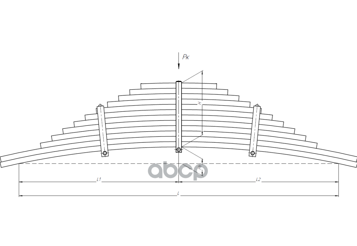 65801-2912101 Лист №1 Рессора задняя для грузовиков производства ПАО КамАЗ 6580