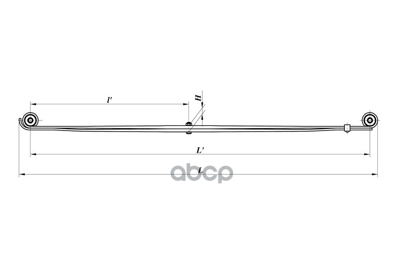 3302-2902012-12-10 Рессора передняя для ГАЗ 2705, 3221, 3302 2 листа