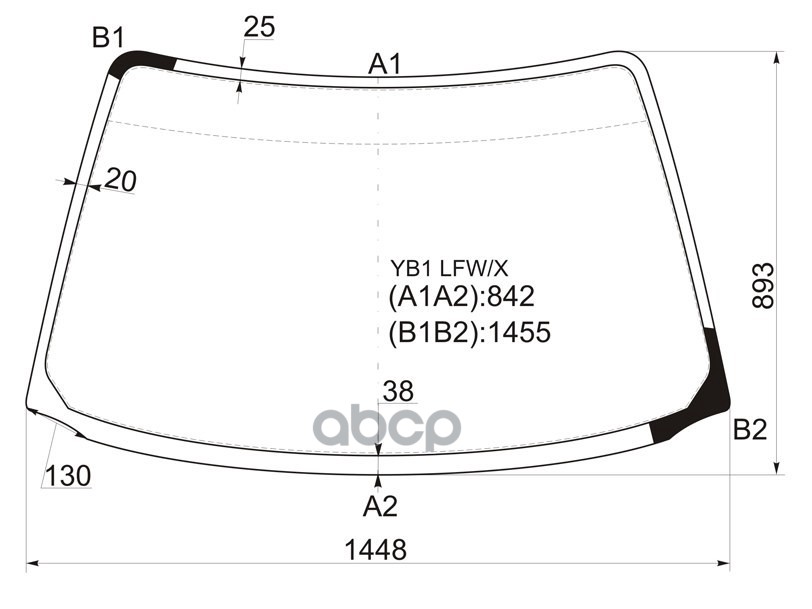 Стекло лобовое Suzuki Baleno 95-02 / Cultus 95-02 XYG арт. YB1 LFW/X