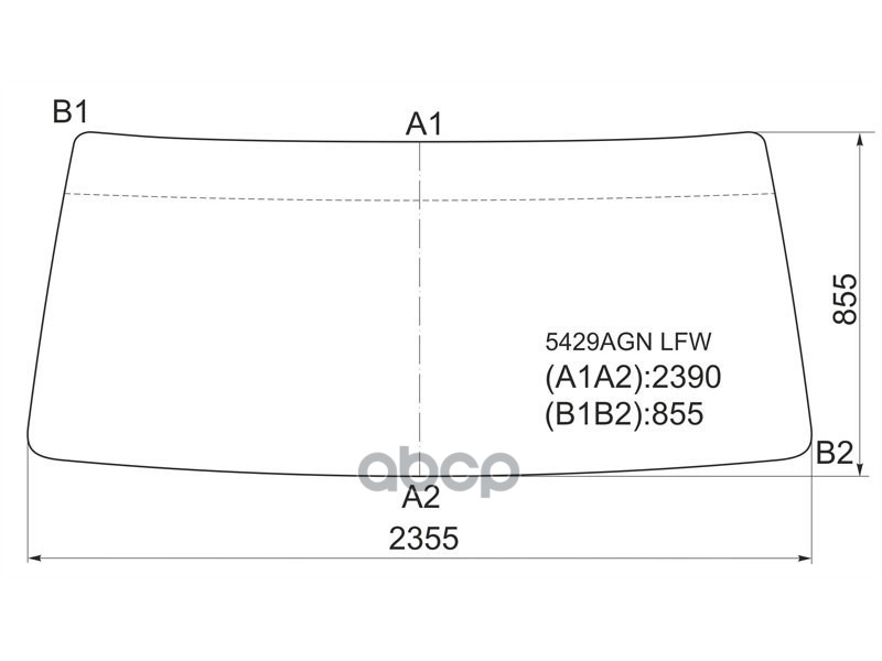 Стекло лобовое Mercedes-Benz Actros 96- / Foton Auman EST A (BJ4189) 22- XYG арт. 5429AGN LFW