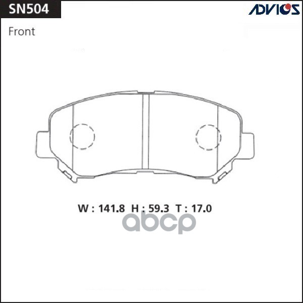 Тормозные колодки Advics SN504