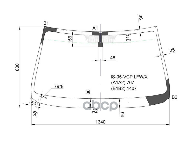Стекло лобовое Lexus IS 05-16 XYG арт. IS-05-VCP LFW/X